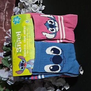 Disney  Stitch Shortie Crew Length Socks pack of 10